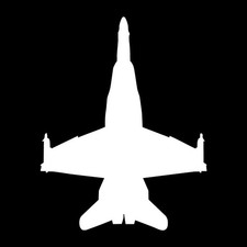 F/A-18 F-18 Hornet Airplane Decal Sticker White Die Cut Vinyl picture
