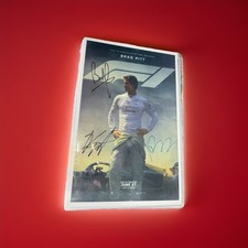 Signed Brad Pitt, Damson Idris and Javier Bardem Poster With Oleogram 28x43cm picture