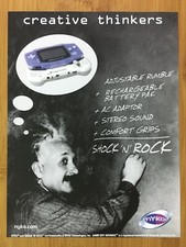 2001 NYKO Shock 'N' Rock Print Ad/Poster Official GBA Albert Einstein Nintendo picture