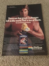 Vintage DECATHALON ATARI 2600 Video Game Print Ad ACTIVISION 1980s BRUCE JENNER picture