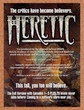 1995 Heretic PC Original Advertisement / Retro Promo v2 picture