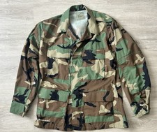 USGI Small Short Hot Weather Woodland BDU Jacket 50/50 NyCo Ripstop picture