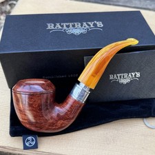 Rattray's Monarch Yellow Smooth Terracotta Bent Rhodesian (15) 9mm Filter Pipe picture