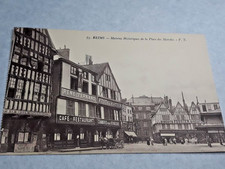 Vintage France Reims - La Place des Marches Postcard Unposted picture
