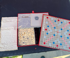 Amazing Vintage N.Y. 1953 Deluxe Scrabble Board Game Box Pegs Tiles None Nicer  picture