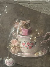 Carlton Cards Friend Mouse Teacup Bubble Bath Ornament 2004 CXOR-024L Box picture