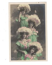 SB2161 FAMOUS VICTORIAN GLAMOUR BEAUTIES POSING TOGETHER RPPC picture