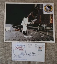 ALAN BEAN Moonwalker Signed FDC w/ 8x10 Apollo 12 ON THE MOON November 19, 1969 picture