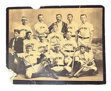 Antique 1880's - 1890's Cape May Capes Collegians Baseball Team Cabinet Photo NJ picture