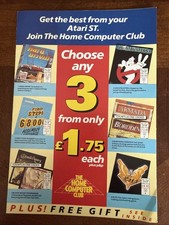 Atari ST Home Computer Club Advertisement (Atari ST, 1990) Pull-out Ad picture