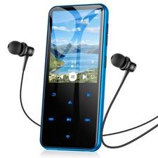 AGPTEK 64GB MP3 Player with Bluetooth, M3 2.4 inch Music Blue picture