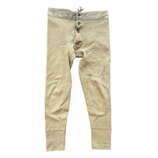 VTG WWII US Military Thermal Wool Pants Joggers Sweatpants 1940s USN Green picture