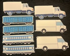 Blank Graffiti Stickers -Vinyl 8 Pack XL - Trains Trucks picture