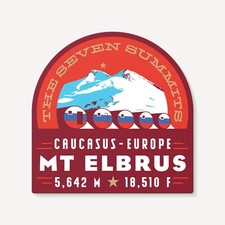 Mt Elbrus Seven Summits Sticker picture