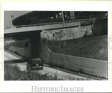 1991 Press Photo Northbound exit of the Interstate-10 to Carrollton Avenue picture