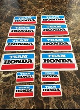 Vintage 1980s Team Honda Racing Bumper Sticker Decals lot. picture