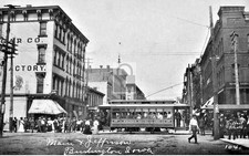 Main Street View Trolley Car Burlington Iowa IA - 11x17 Reprint picture