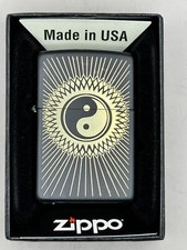 Limited Edition Yin Yang Symbol Black Matte Zippo Lighter NEW Only 100 Made picture