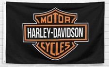 HARLEY DAVIDSON 3'X5' FLAG BANNER MAN CAVE SHOP GARAGE WALL CA FAST SHIPPING picture