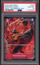2022 One Piece Roronoa Zoro Pre Errata OP01 Alternate Art G #025 PSA 10 GEM MINT picture