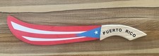 Machete De Puerto Rico  15” X 2 ”. Wooden Machete Souvenir With Puerto Rico Flag picture