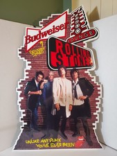 Vintage 1994 Budweiser Rolling Stones Voodoo Lounge Metal Bar Sign Mick Jagger picture