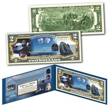 SpaceX Crew Dragon Splash Down Rescue NASA 9 Mission Gulf of America US $2 Bill picture