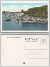 Hudson Park Yacht Club New Rochelle NY Harbor View Vintage Postcard 1922 picture
