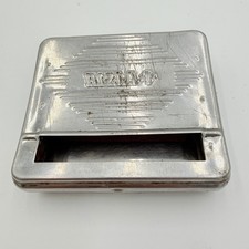 Vintage RIZLA Metal Cigarette Rolling Machine Case Made in France Tobacco Roller picture