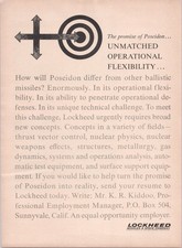 Lockheed Vintage 1966 Poseidon Missile Print Ad Original Space Era picture