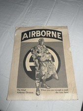 Vintage 82nd Airborne Poster HAND-SIGNED Col. Glynn Hale (