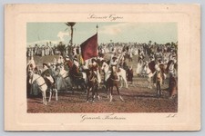 Vintage Grande Fantasia Morocco Desert Equestrian Parade Postcard L.L. picture