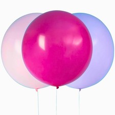 Unique Pink & Purple Giant Latex Balloons, 24