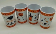 Set Of 4 Halloween Trick Or Treat Melamine 4