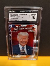 2026 Leaf Metal Presidents Day DONALD TRUMP - TP-47 Pink 7/7 CGC 10 picture