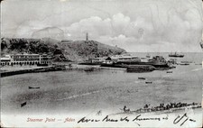 Yemen Aden Steamer Point Harbor 1900s litho PC picture