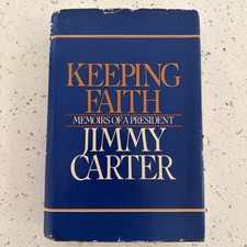 Signed President Jimmy Carter Keeping Faith Memoirs Of A President Book picture