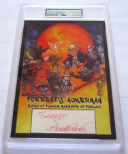 Forrest J Ackerman signed autographed PSA custom 5x7 Famous Monsters of Filmland picture