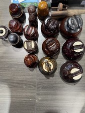 Lot of 17 Vintage Brown Ceramic High Voltage and Telephone Insulators Pinco picture