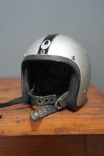 Vintage 1960s Romer motorcycle helmet Racing German Germany Bell Buco Etc Gray picture