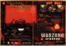 Warzone 2100 Eidos RTS - 2 Page Video Game Print Ad Poster Promo Art 1999 picture