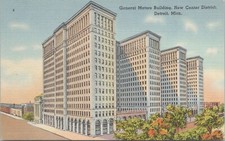 Linen PC * Detroit MI General Motors Building New Center District 1940s picture