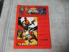 Original 1989 ad 11- 8.5''  dynamite duke fabtek   ARCADE video GAME FLYER     picture