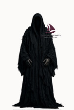 ZAIN Ringwraith  Cloak Robes Black Rider Gowns Ring Wraith Costume, Halloween picture