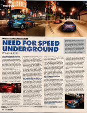Need for Speed Underground Game Print Article Ad Preview 2003-04 EA Original picture