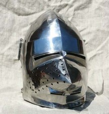 SCA HNB Helmet Steel Medieval Combat Bascinet Helmet Pig Face Helmet picture