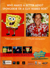 SpongeBob Battle for Bikini Bottom THQ Video Game Vintage 2003 Print Ad Poster picture