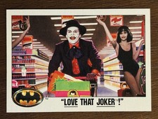 1989 Topps Batman #65 Batman Love That Joker SP Rare 75th Gold Stamp Buyback picture