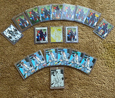 (2) Marvel rainbow sets with printing plates Fleer Wolverine Sentinels X-Men picture