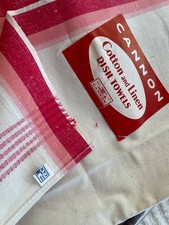 antique linen toweling 1pc  17.5 w x 5.33 yds NOS NU stripe stripe @ edge picture